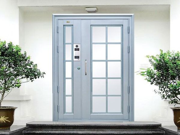 氟碳噴涂樓寓門（深銀灰）
